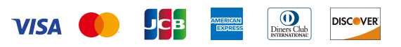 対応クレジットカード：Visa、Mastercard、JCB、American Express、Diners Club、Discover